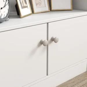 ZONEKIZ Παιδικό Παιχνίδι Ράφι με Βιβλιοθήκη και Ξύλινο Ντουλάπι, 60x29,5x100cm, Λευκό 311-062V80WT - Image 5