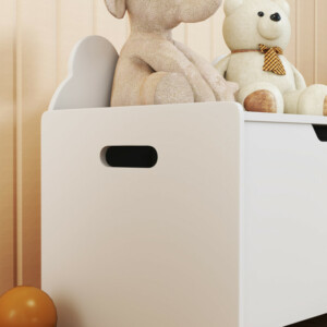 AIYAPLAY Ξύλινο Κουτί Παιχνιδιών σε Σχήμα Αρκούδας, Χωρητικότητα 20 κιλά 60x38x48 εκ., Λευκό 311-113V80WT - Image 6