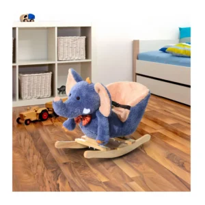 Λούτρινος Κουνιστός Ελέφαντας με Μουσική και Ξύλινη Βάση HOMCOM 330-007 - Image 10