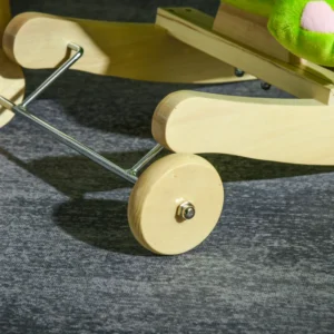 HOMCOM κουνιστή πολυθρόνα με ρόδες σε σχήμα δράκου για παιδιά 18-36 μηνών - Πράσινη 330-068 - Image 7