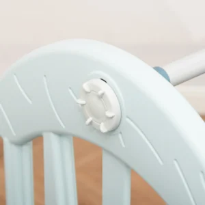 Παιδική τσουλήθρα HOMCOM με ρυθμιζόμενη κούνια και καλάθι για υπνοδωμάτιο και κήπο, 149x186x98cm, Μπλε 331-007 - Image 7