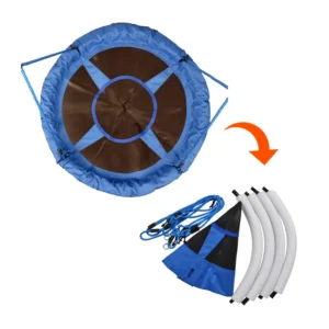 Παιδική Στρογγυλή Κούνια 100 x 180 cm HOMCOM 344-005 - Image 4