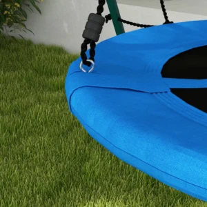 Outsunny Classic Στρογγυλό Σετ Κούνιας Κήπου, Ατσάλινες Σκάλες και Σχοινί και Καλάθι για παιδιά 3-8 ετών 344-082V00YL - Image 7