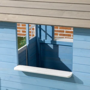 Outsunny Υπαίθριος Ξύλινος Παιδικός Τόπος, Ηλικίας 3-7 ετών, 151x112,5x142cm, Μπλε 345-025V00BU - Image 7