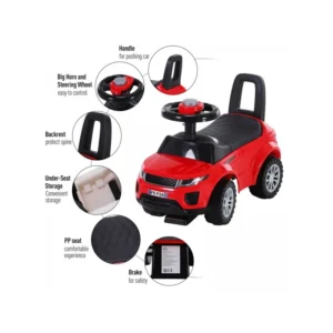 Αυτοκινητάκι - Περπατούρα 3 σε 1 Χρώματος Κόκκινο HOMCOM 370-083RD - Image 2