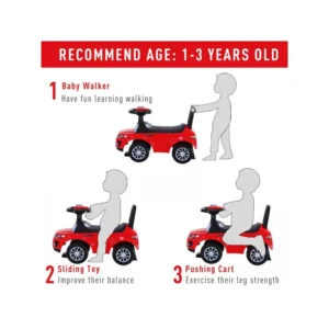 Αυτοκινητάκι - Περπατούρα 3 σε 1 Χρώματος Κόκκινο HOMCOM 370-083RD - Image 4