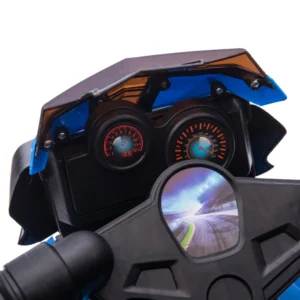 HOMCOM Ηλεκτρική μοτοσυκλέτα για παιδιά 18-48 μηνών με προβολείς και κόρνα, σε PP και μέταλλο, 88,5x42,5x49 cm, μπλε 370-159V90BU - Image 7