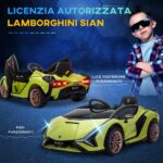 HOMCOM Ηλεκτρικό αυτοκίνητο για παιδιά Lamborghini Et? 3-5 ετών - Πράσινο 370-171V90GN - Image 5