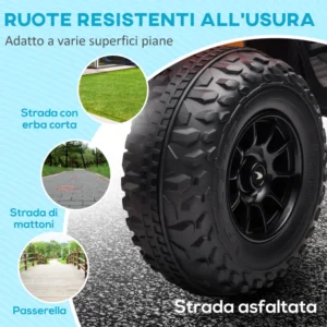 HOMCOM Quad για παιδιά 3-8 ετών με άδεια McLaren και προβολείς LED, 107x71x73,5 cm, μαύρο και πορτοκαλί 370-264V90OG - Image 5