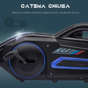 HOMCOM Pedal Go Kart για παιδιά 3-8 ετών με ρυθμιζόμενο κάθισμα και τροχούς EVA, 100x58x58,5 cm, μπλε 370-286V00BU - Image 6