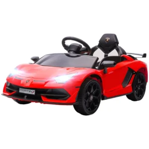 HOMCOM 12V Lamborghini Licenseded Electric Ride-On Toy Car for Children με Κόρνα και Τηλεχειριστήριο, 107,5x63x42 cm, Κόκκινο 370-306V90RD - Image 8