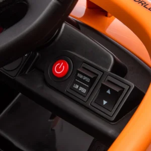 AIYAPLAY Electric Ride-On Toy Car για παιδιά 3-5 ετών με άδεια McLaren, Τηλεχειριστήριο και Κόρνα, 115x67x50 cm, Πορτοκαλί 370-322V90OG - Image 6