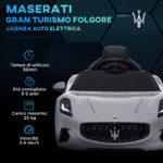 AIYAPLAY  Παιδικό Αυτοκίνητο 12V Maserati Gran Turismo Folgore με Τηλεχειριστήριο, Ηλικίες 3-5 Ετών, Γκρι  370-345V90GY - Image 3