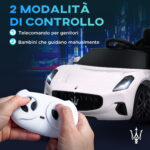 AIYAPLAY  Παιδικό Αυτοκίνητο 12V Maserati Gran Turismo Folgore με Τηλεχειριστήριο, Ηλικίες 3-5 Ετών, Λευκό  370-345V90WT - Image 4
