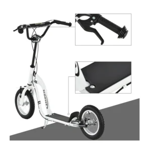 Παιδικό Δίτροχο Πατίνι - Scooter με Φουσκωτούς Τροχούς 12 HOMCOM 371-017WT - Image 5