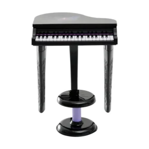 Παιδικό Ηλεκτρονικό Πιάνο με Κάθισμα και Μικρόφωνο HOMCOM 390-003BK - Image 2