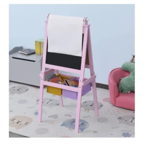 Ξύλινος Παιδικός Μαγνητικός Μαυροπίνακας 3 σε 1 Διπλής Όψης HOMCOM 3B0-003 - Image 3