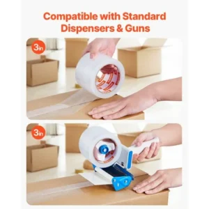 VEVOR Διαφανής Ταινία Συσκευασίας 6 Ρολά 65 Γιάρδες 2.7 Mil Heavy Duty 3YCXFXJDTM6GBQG7PV0 - Image 4