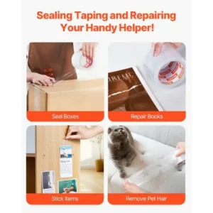 VEVOR Διαφανής Ταινία Συσκευασίας 6 Ρολά 65 Γιάρδες 2.7 Mil Heavy Duty 3YCXFXJDTM6GBQG7PV0 - Image 5