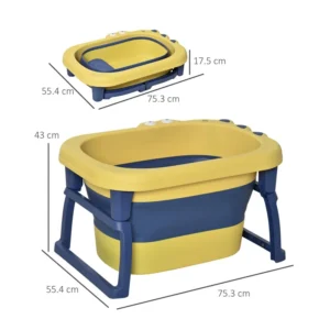Πτυσσόμενη Μπανιέρα Μωρού 75.3 x 55.4 x 43 cm HOMCOM 400-016YL - Image 6