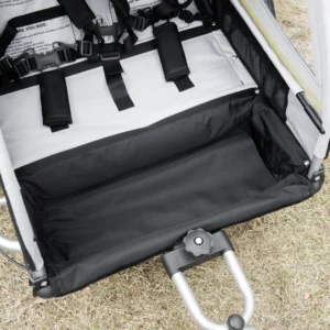 Τρέιλερ και καρότσι ποδηλάτου HOMCOM για 2 παιδιά με ζώνες ασφαλείας και σημαία, κίτρινο 440-026YL - Image 7