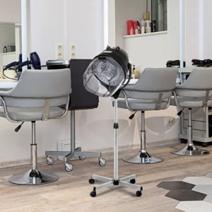 Κράνος HOMCOM πιστολάκι μαλλιών 1180W με ρυθμιζόμενο ύψος με χρονοδιακόπτη 60 λεπτών και περιστρεφόμενους τροχούς, 65x65x115-165 cm, Μαύρο 502-003V90BK - Image 6