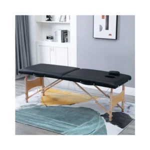 Φορητό Ξύλινο Αναδιπλούμενο Επαγγελματικό Κρεβάτι - Κλίνη Μασάζ Φυσικοθεραπείας 2 Ζωνών HOMCOM 503-001 - Image 3