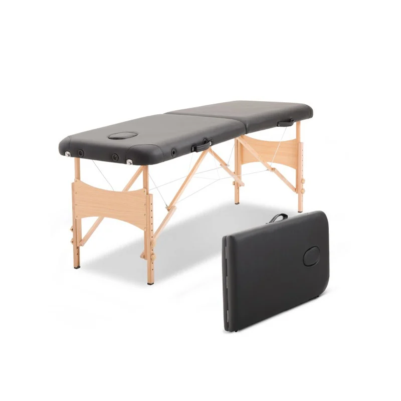 Φορητό Ξύλινο Αναδιπλούμενο Επαγγελματικό Κρεβάτι - Κλίνη Μασάζ Φυσικοθεραπείας 2 Ζωνών Χρώματος Μαύρο HOMCOM 5550-3291 Φορητό Ξύλινο Αναδιπλούμενο Επαγγελματικό Κρεβάτι - Κλίνη Μασάζ Φυσικοθεραπείας 2 Ζωνών Χρώματος Μαύρο HOMCOM 5550-3291