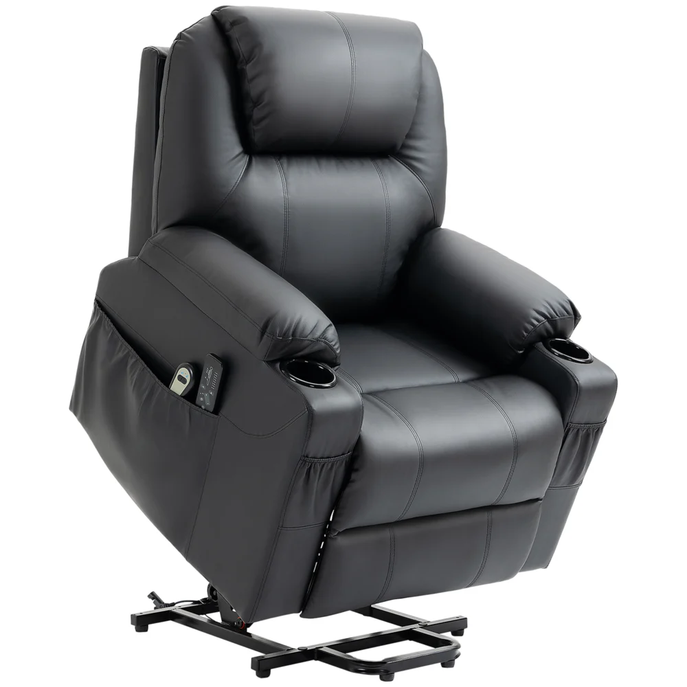 HOMCOM Lift Chair Max 135° Recliner με 8 πόντους μασάζ και στήριγμα ποδιών HOMCOM Lift Chair Max 135° Recliner με 8 πόντους μασάζ και στήριγμα ποδιών
