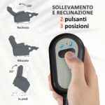 HOMCOM  Ηλεκτρική Πολυθρόνα Ανύψωσης και Ανάκλισης με Τηλεχειριστήριο και Τσέπη από Ύφασμα, Σκούρο Γκρι  713-191V90CG - Image 3