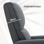 HOMCOM  Ηλεκτρική Πολυθρόνα Ανύψωσης και Ανάκλισης με Τηλεχειριστήριο και Τσέπη από Ύφασμα, Σκούρο Γκρι  713-191V90CG - Image 5