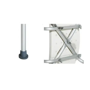 Αντιολισθητική Καρέκλα Μπάνιου με Ρυθμιζόμενο Ύψος 46.5 x 50.6 x 67.5 - 85.5 cm HOMCOM 72-0008 - Image 4