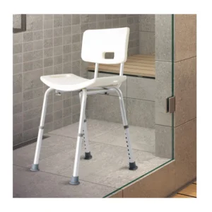Αντιολισθητική Καρέκλα Μπάνιου με Ρυθμιζόμενο Ύψος 46.5 x 50.6 x 67.5 - 85.5 cm HOMCOM 72-0008 - Image 7