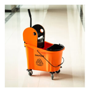 Κουβάς Σφουγγαρίσματος με Ρόδες και Πρέσα Σφουγγαρίστρας 36 Lt HOMCOM 720-015OG - Image 3