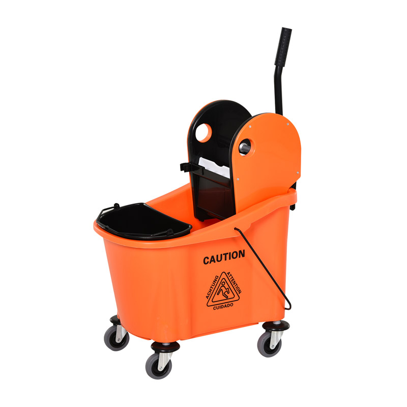 Κουβάς Σφουγγαρίσματος με Ρόδες και Πρέσα Σφουγγαρίστρας 36 Lt HOMCOM 720-015OG Κουβάς Σφουγγαρίσματος με Ρόδες και Πρέσα Σφουγγαρίστρας 36 Lt HOMCOM 720-015OG