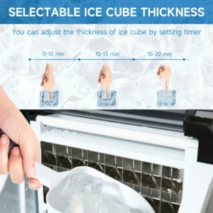 Αυτοκαθαριζόμενη Παγομηχανή 3.2 Lt 20 Kg HOMCOM 800-139 - Image 5