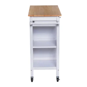 Ξύλινο Πολυλειτουργικό Τρόλεϊ Κουζίνας 88.5 x 40 x 86 cm HOMCOM 801-069 - Image 2