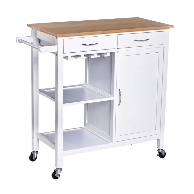 Ξύλινο Πολυλειτουργικό Τρόλεϊ Κουζίνας 88.5 x 40 x 86 cm HOMCOM 801-069 Ξύλινο Πολυλειτουργικό Τρόλεϊ Κουζίνας 88.5 x 40 x 86 cm HOMCOM 801-069