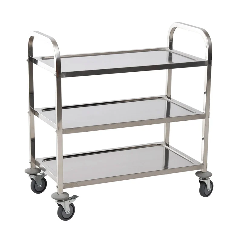 Μεταλλικό Τρόλεϊ Κουζίνας από Ανοξείδωτο Ατσάλι με 3 Ράφια 85 x 45 x 90 cm HOMCOM 801-074 Μεταλλικό Τρόλεϊ Κουζίνας από Ανοξείδωτο Ατσάλι με 3 Ράφια 85 x 45 x 90 cm HOMCOM 801-074