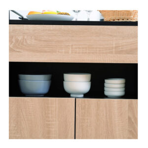 Τροχήλατο Ξύλινο Πολυλειτουργικό Ντουλάπι Κουζίνας 76.5 x 40 x 82 cm HOMCOM 801-077 - Image 3