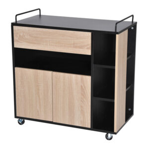 Τροχήλατο Ξύλινο Πολυλειτουργικό Ντουλάπι Κουζίνας 76.5 x 40 x 82 cm HOMCOM 801-077 - Image 6