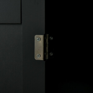 HOMCOM Ξύλινο καρότσι κουζίνας με 2 συρτάρια, ντουλάπι 3 πόρτες και 4 ρόδες, 121x46x91cm, Μαύρο 801-204BK - Image 6