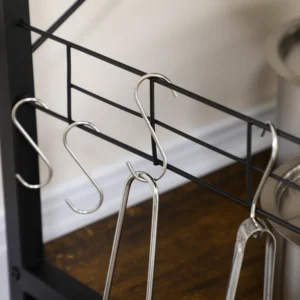 HOMCOM ντουλάπι κουζίνας από μοριοσανίδες 3 ραφιών με υποδοχή, θύρα USB και κάδο απορριμμάτων, 90x40x83cm 801-321V00RB - Image 7