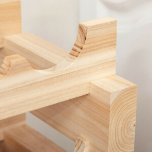 HOMCOM  Ραφιέρα Κρασιών από Ξύλο Πεύκου, Κάβα Κρασιών με 8 Ράφια για 96 Μπουκάλια, 114x28x113.5 εκ., Χρώμα Ξύλου  801-369V03ND - Image 8