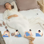 HOMCOM Ηλεκτρική Κουβέρτα 160x140 cm με 5 Επίπεδα Θερμότητας και 2 Ανεξάρτητες Ζώνες Ελέγχου, Πολυεστέρας Λευκός 810-029V90WT - Image 6