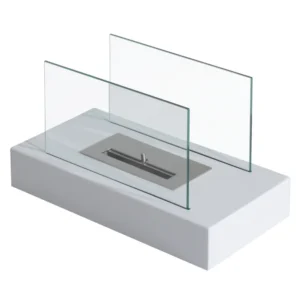 Επιδαπέδιο τζάκι βιοαιθανόλης με ισχύ 2000W , Λευκό, 35x18x21cm Homcom    820-020WT - Image 8