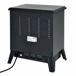 Ηλεκτρικό τζάκι δαπέδου HomCom με ρυθμιζόμενο εφέ φλόγας 900W / 1800W, Μαύρο, 36x25,5x41,5 cm 820-069 - Image 6