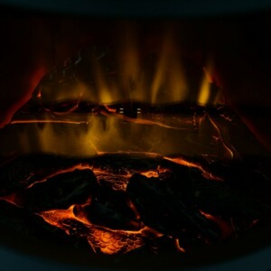 HOMCOM Ηλεκτρικό τζάκι δαπέδου ισχύος 900W / 2000W με εφέ φλόγας 41 41 64,5cm Μαύρο 820-087 - Image 6