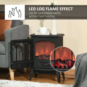 Homcom Ηλεκτρικό τζάκι δαπέδου ισχύος 2000W, 39? 23 56,5 εκ 820-128 - Image 5