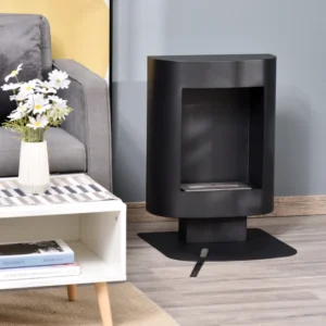 Τζάκι HOMCOM Βιοαιθανόλης με Δεξαμενή 1,5L, Κάλυψη έως 20㎡, 46,5x53x65cm, Μαύρο 820-209 - Image 6